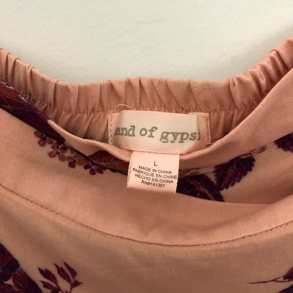 Band of Gypsies Floral Pink Wrap Skirt Size Large - Picture 5 of 7